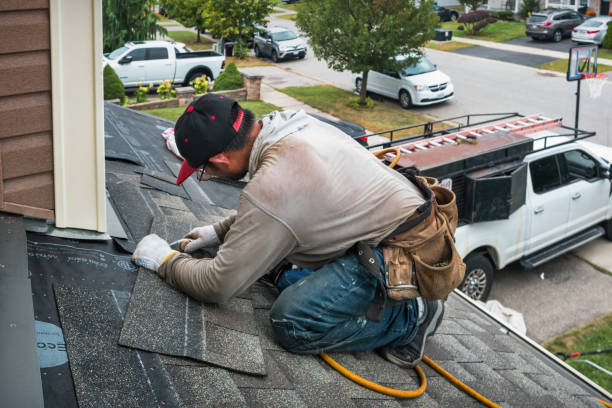 Professional Emergency Roof Repair technician working in Smithfield, OH